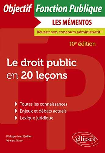 Beispielbild fr Le droit public en 20 leons zum Verkauf von Gallix