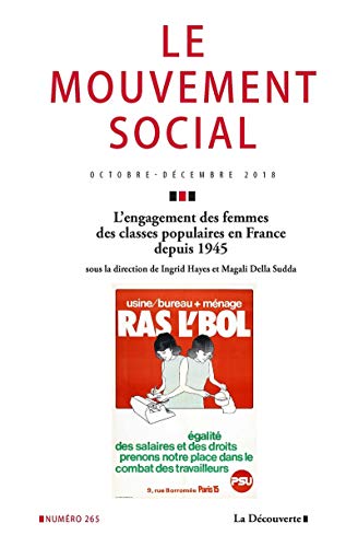 Stock image for Le mouvement social numro 265 L'engagement des femmes des classes populaires en France depuis 1945 for sale by Buchpark