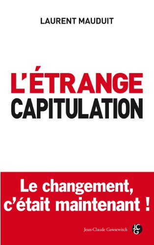 Stock image for L'trange capitulation for sale by Ammareal