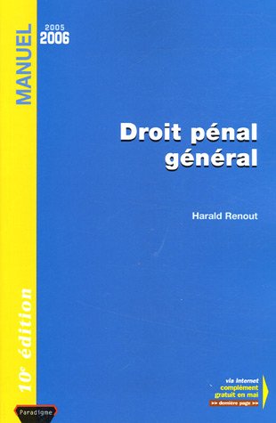 Beispielbild fr Droit pnal gnral : Edition 2005-2006 zum Verkauf von medimops