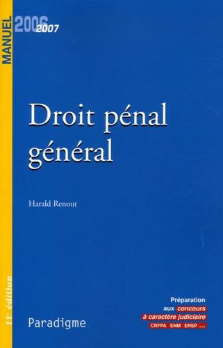 Beispielbild fr Droit pnal gnral : Edition 2006-2007 zum Verkauf von medimops