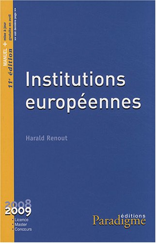 9782350200460: Institutions europennes