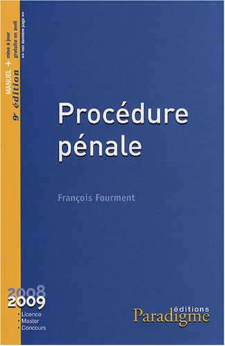 Beispielbild fr Procdure pnale. 9e dition. zum Verkauf von Kloof Booksellers & Scientia Verlag