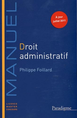 Beispielbild fr DROIT ADMINISTRATIF zum Verkauf von LiLi - La Libert des Livres