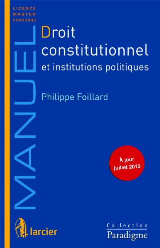 Stock image for Droit constitutionnel et institutions politiques for sale by Ammareal