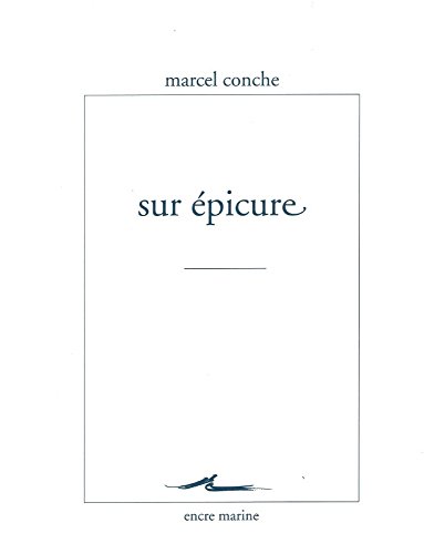 Beispielbild fr Sur Epicure (Encre Marine) zum Verkauf von WorldofBooks