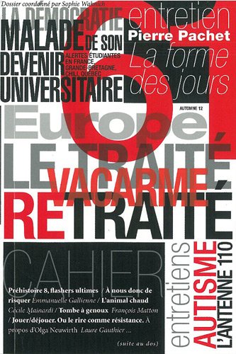 Beispielbild fr Vacarme, N 61, sept-nov 2012 : Europe, le trait retrait zum Verkauf von medimops