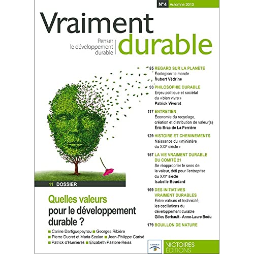 9782351132180: Vraiment durable n4 Quelles valeurs pour le dveloppement durable ?