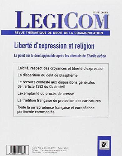 Stock image for Lgicom N55. Libert d'expression et religion Collectif for sale by BIBLIO-NET