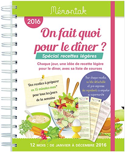 9782351556641: On fait quoi pour le dner Spcial recettes lgres 2016