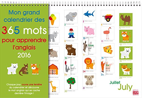 9782351557419: Mon grand calendrier pour apprendre l'anglais 2016 (GRANDS CALENDRIERS)