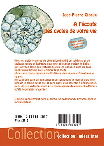 Beispielbild fr A l'coute des cycles de votre vie [Broch] Giroux, Jean-Pierre zum Verkauf von BIBLIO-NET