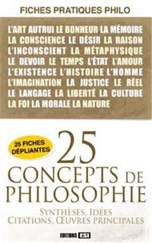 Beispielbild fr 25 concepts de philosophie fiches* zum Verkauf von Ammareal
