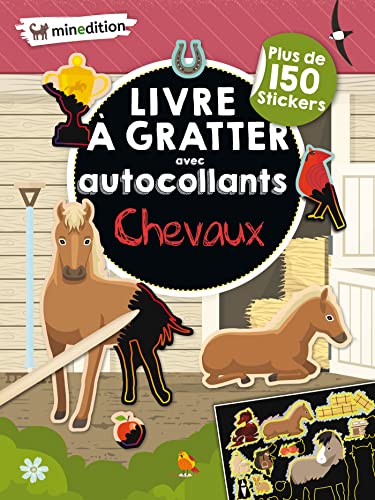 Beispielbild fr Livre  gratter avec autocollants Chevaux : Plus de 150 stickers zum Verkauf von medimops
