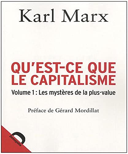 Imagen de archivo de Qu'est ce que le capitalisme: Volume 1, Les mystres de la plus-value Marx, Karl; Mordillat, Grard et Hebenstreit, Jacques a la venta por BIBLIO-NET