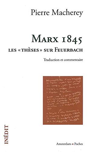 9782354800154: Marx 1845: Les "thses" sur Feuerbach