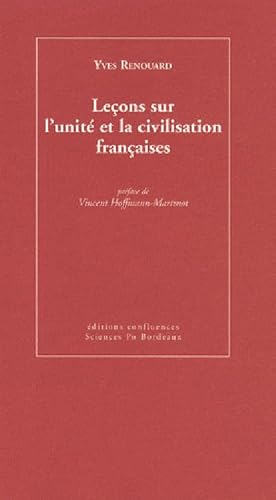 Stock image for Leçons sur l'unit et la civilisation françaises for sale by AwesomeBooks