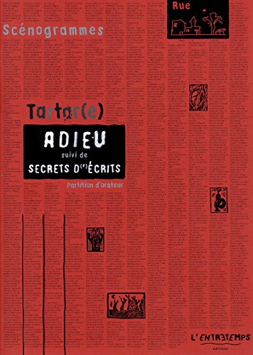 Beispielbild fr Adieu - Suivi de secrets d'crits [Broch] Tartar(E) zum Verkauf von BIBLIO-NET