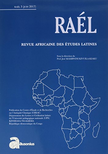 Beispielbild fr RAEL, REVUE AFRICAINES DES TUDES LATINES [Broch] zum Verkauf von BIBLIO-NET