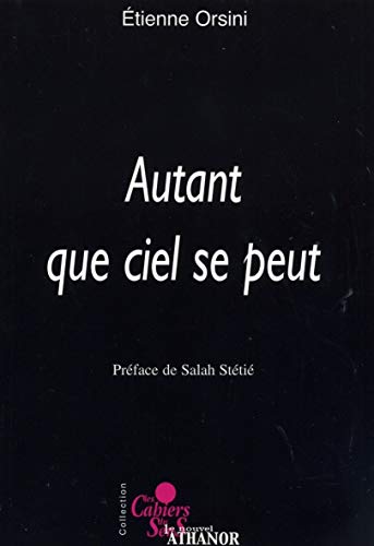 Stock image for Autant que ciel se peut for sale by Ammareal