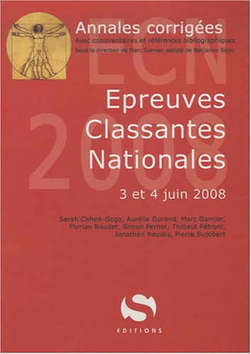 Beispielbild fr Epreuves classantes Nationales : Annales corriges 3 et 4 juin 2008 zum Verkauf von Ammareal