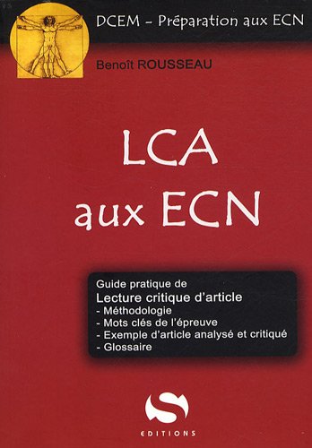 Beispielbild fr Lecture critique d'article (LCA) aux ECN zum Verkauf von Ammareal