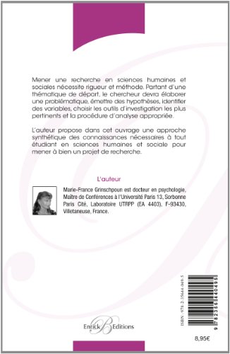 9782356440495: Construire un projet de recherche en sciences humaines et sociales: Une procdure de mise en lien