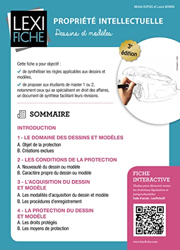 Stock image for Proprit intellectuelle: Dessins et modles [Broch] Dupuis, Michel for sale by BIBLIO-NET