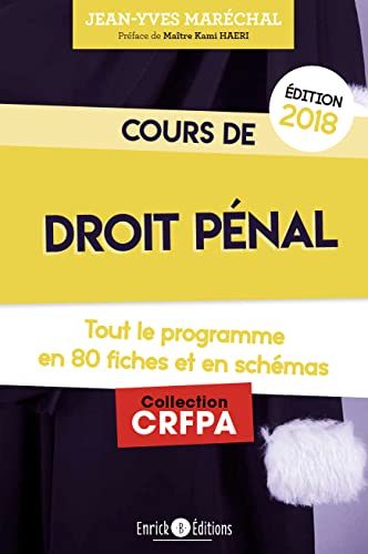 Beispielbild fr Cours de droit pnal: Tout le programme en 80 fiches et en schmas zum Verkauf von Ammareal