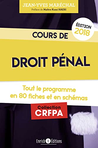 9782356443076: Cours de droit pnal: Tout le programme en 80 fiches et en schmas