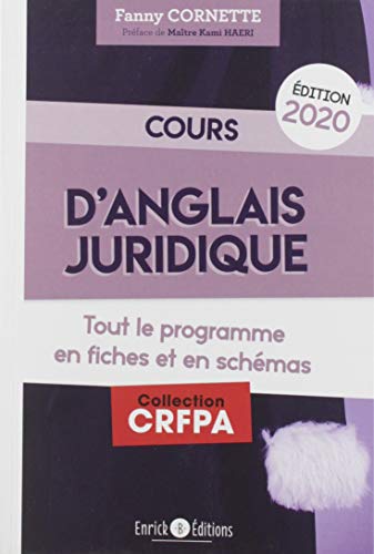 Beispielbild fr Cours d'anglais juridique: Tout le programme en fiches et en schmas zum Verkauf von Ammareal