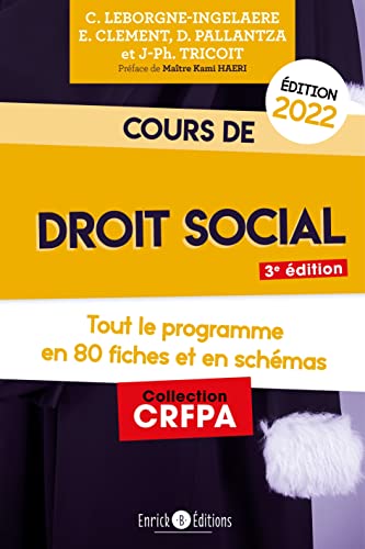 Beispielbild fr Cours de droit social 2022: Tout le programme en 80 fiches et en schmas zum Verkauf von Ammareal