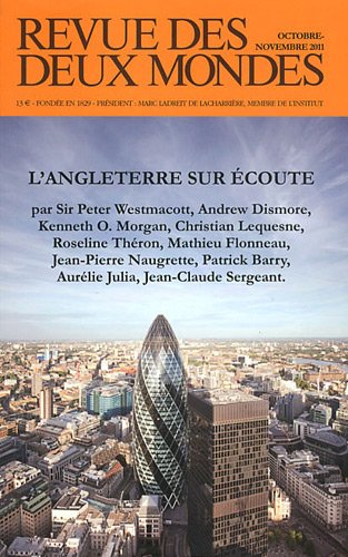 Stock image for Revue des deux mondes octobre - novembre 2011. L'Angleterre sur  coute: L'Angleterre sur  coute Collectif for sale by LIVREAUTRESORSAS