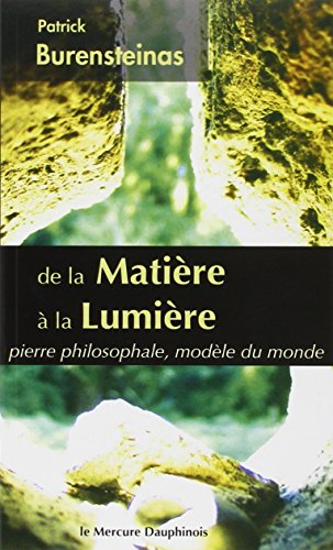 Beispielbild fr De la matire  la Lumire : Pierre philosophale, modle du monde zum Verkauf von Revaluation Books