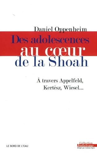 Beispielbild fr des adolescences au coeur de la shoah zum Verkauf von Chapitre.com : livres et presse ancienne