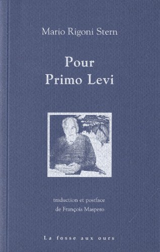 Beispielbild fr Pour Primo Levi zum Verkauf von Ammareal