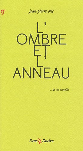 Beispielbild fr L'ombre et l'anneau zum Verkauf von Ammareal