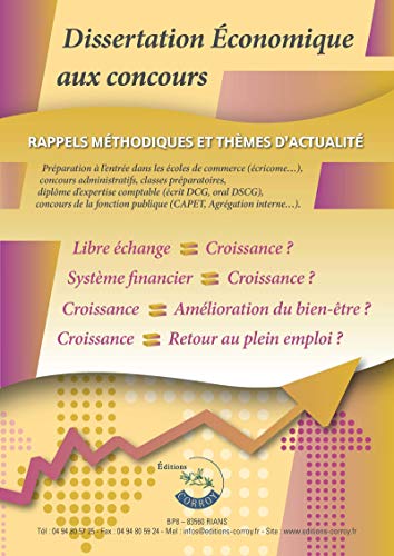 9782357654556: Dissertation conomique aux concours: Rappels mthodologiques et thmes d'actualit