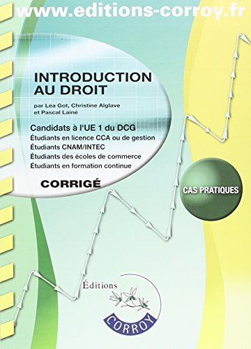 9782357655546: Introduction au droit: Candidats  l'UE1 du DCG : cas pratiques, corrig