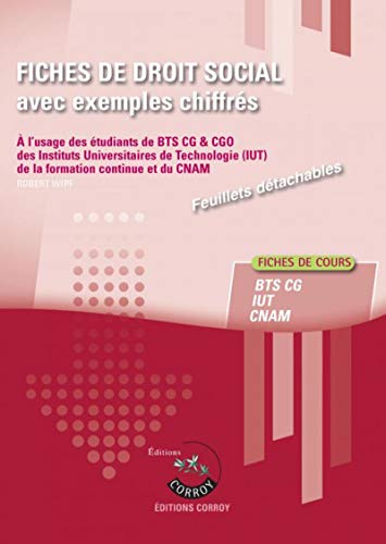 Stock image for FICHES DE DROIT SOCIAL AVEC EXEMPLES CHIFFRES: PROCESSUS 4 DU BTS CG WIPF ROBERT for sale by BIBLIO-NET