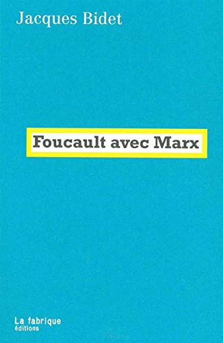 Beispielbild fr Foucault avec Marx zum Verkauf von Gallix