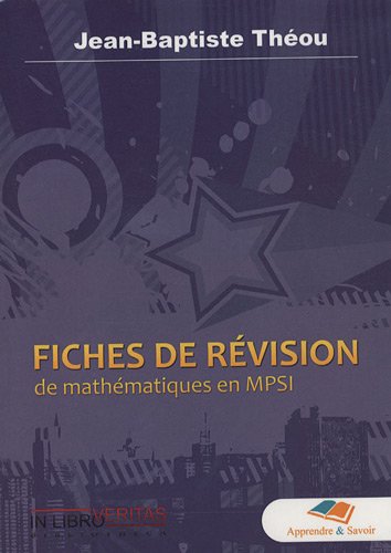 Imagen de archivo de Fiches de rvision de mathmatiques en MPSI a la venta por Ammareal