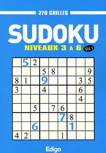 Beispielbild fr Sudoku 270 grilles : Niveaux 3  6 Volume 1 (French edition) zum Verkauf von pompon