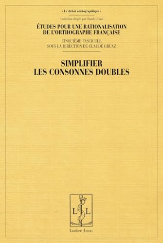 Beispielbild fr Simplifier les Consonnes Doubles zum Verkauf von Ammareal