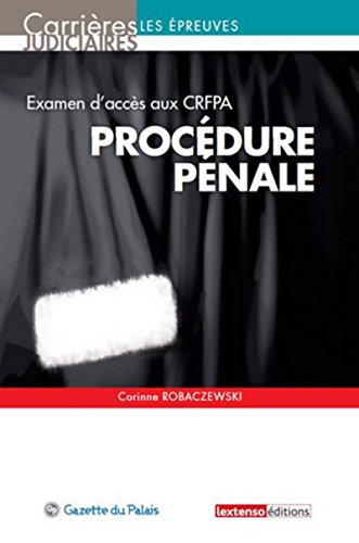 9782359710663: Procdure pnale: Examen d'accs aux CRFPA