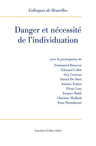 Imagen de archivo de Danger et ncessit de l'individuation: 9e Colloque de Bruxelles [Reli] Brasseur, Emmanuel; Collot, Edouard; Corneau, Guy; De Smet, Daniel et Collectif a la venta por BIBLIO-NET