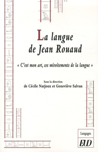 Stock image for La langue de Jean Rouaud C'est mon art ces miroitements de la for sale by Librairie La Canopee. Inc.