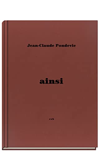 Stock image for Jean Claude Pondevie - Ainsi for sale by Revaluation Books