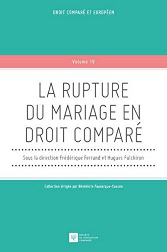 Stock image for La rupture du mariage en droit compar for sale by Revaluation Books