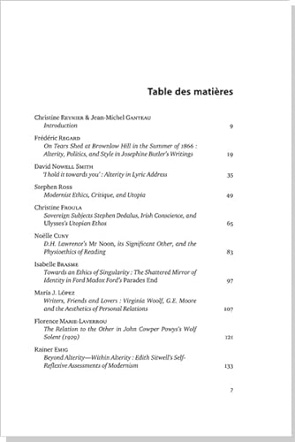 Beispielbild fr Ethics of Alterity Confrontation and Responsibility in 19th- to 21st-Century British Literature (French Edition) zum Verkauf von Gallix
